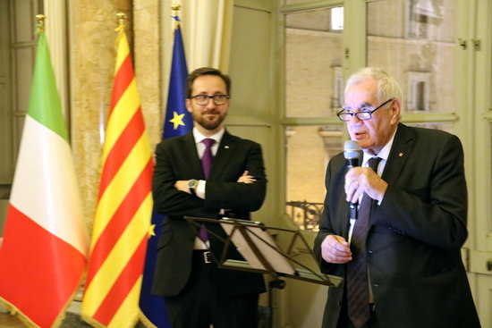 Catalan foreign affairs minister Ernest Maragall reopens a delegation in Rome on October 29 2018 (by Blanca Blay)